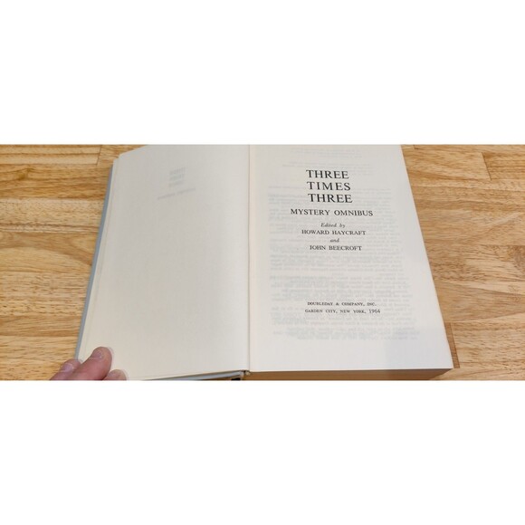 Three Times Three Mystery Omnibus 1964 Vintage Hardcover Book Howard Haycraft - Picture 6 of 8